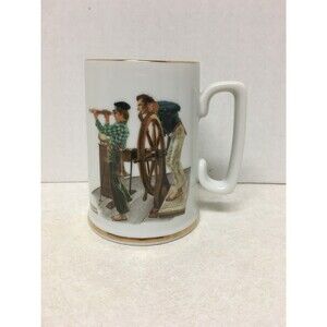 Norman Rockwell Museum Collection 1985 River Pilot Mug Excellent Condition 12oz